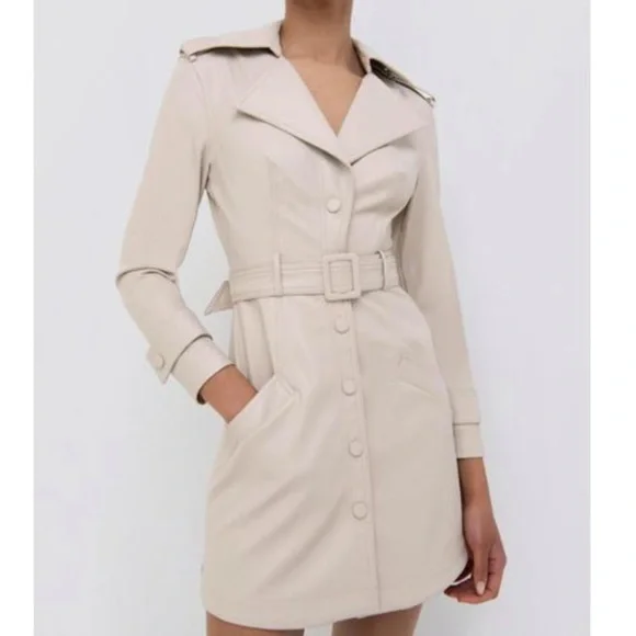 Jonathan Simkhai | Dresses | Jonathan Simkhai Chandler Vegan Leather Trench  Mini Dress | Poshmark